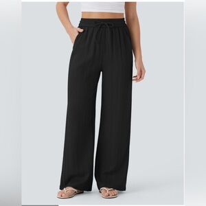 Halara small petite Women's Black Wide-Leg Pants